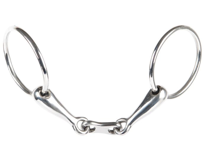 Harry's Horse Snaffle bit double jointed flat link 16mm - ring 65mm main product photo