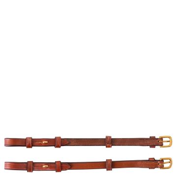 BR Cheekpieces Round buckle Cob Tobacco