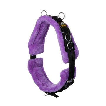 MHS Lunging girth with wool purple shet