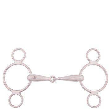 BR Single broken Pessoa snaffle bit 18 mm