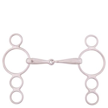 BR Single broken Pessoa loose ring snaffle 18 mm