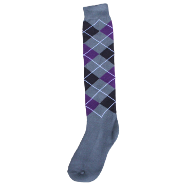 Excellent Knee socks RE gray / black / purple 43-46