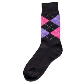 Excellent Equestrian sock d.grey / pink / purple