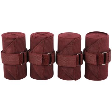 Harry's Horse Elastic bandages, 4 pcs. One Size Bordeaux