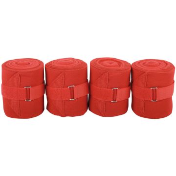 Harry's Horse Bandages elastic/fleece 4 pcs. One Size Red