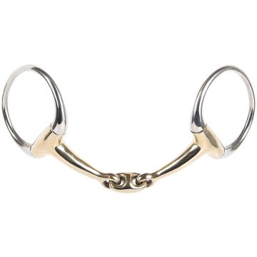 Harry's Horse Eggbutt anatomically double-jointed 12,5 zilver / goud