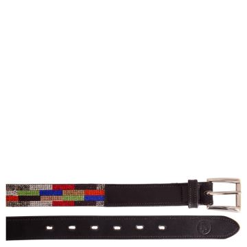 BR Flash leather strap with 12 rows of crystals