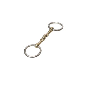 MHS Loose ring snaffle double jointed 10 Gold