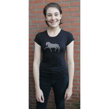 Cavalliera T-shirt Strassdeco dressage horse
