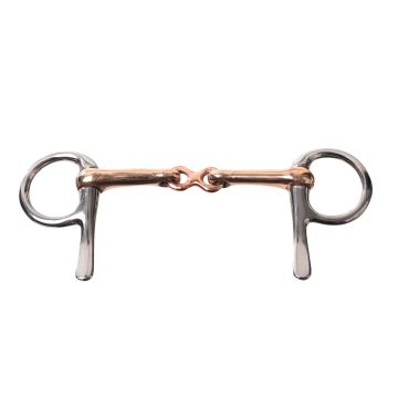 MHS Half-cheek Snaffle Double Jointed with Copper Mouth Piece