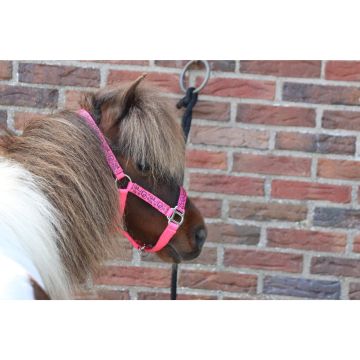 MHS Halter "Neon Squares" Shet Pink