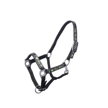 MHS Halter "I Love My Mini" Shet Zwart Lime