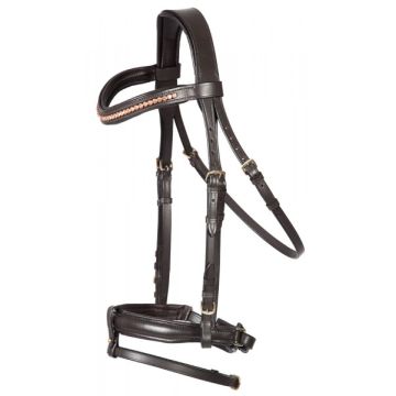 PFIFF Bridle "Jumper" Removable Buckle Strap Full Brown
